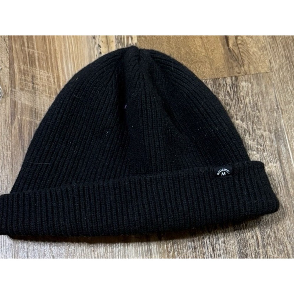 Madewell Beanie Women's OSFM Recycled Cotton Polyester Cozy Winter Outdoor Black